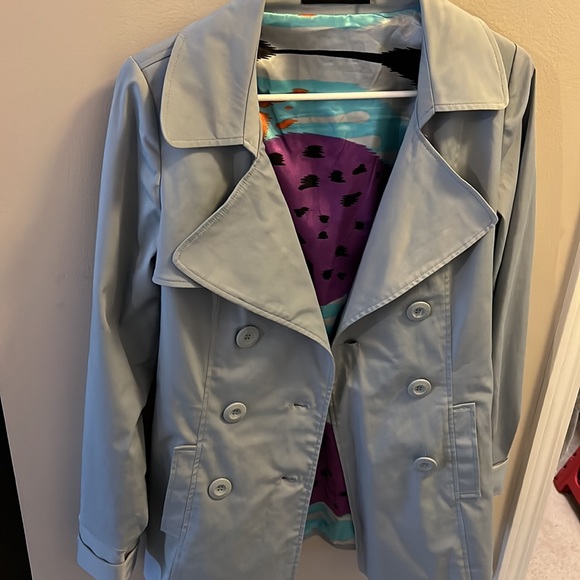 Vertigo blue/gray XS trench coat like new - Picture 7 of 7